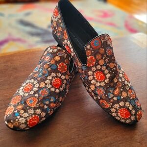 Brown Floral Georgio Bruttini Loafers